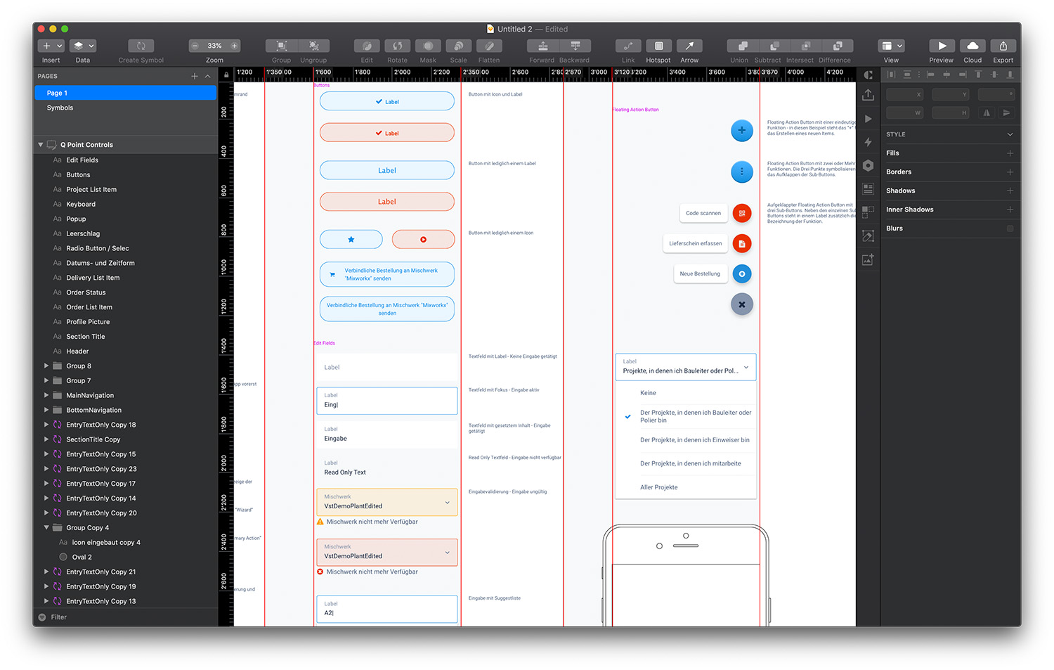 mobile-pattern-library